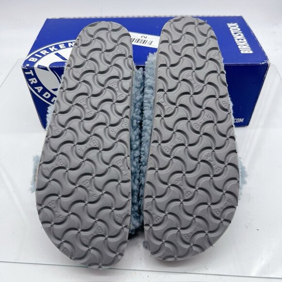 Birkenstock Arizona Big Buckle Shearling Teddy Blue Platform Sandals Women EU 42 - Picture 10 of 13